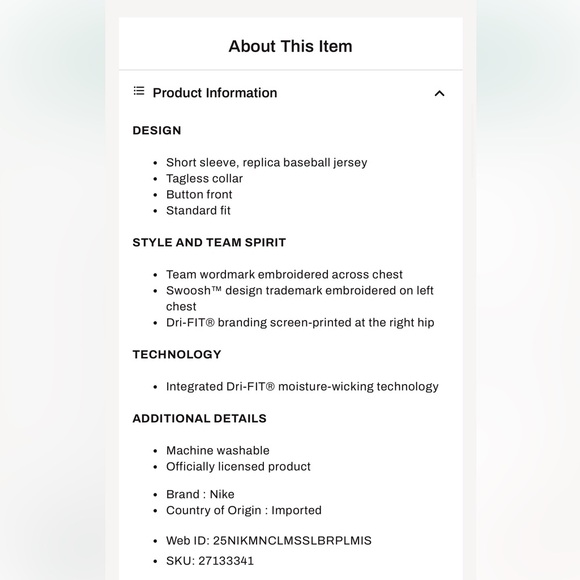 New Ole Miss Baseball Nike Jersey XL light blue & Red - Picture 11 of 11